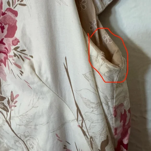 Buru X Megan Stokes Pink Floral Ruffle Sleeve Midi Maxi Dress Size Small - Picture 6 of 8